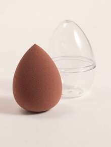 Dry Wet Use Beauty Egg,1pc Makeup Egg & 1pc Storage Box Soft&Touch Makeup Sponge For All Skin Type - Khaki - View 9