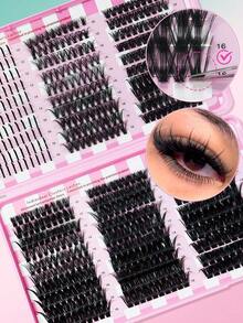 Cluster Fairy Eyelashes DIY False Eyelash Set, Easily Create Natural Cluster Eyelashes At Home Like Salon, Mixed Lengths, DIY Eyelash Extension Kit - Multicolor - View 17