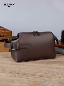 saroxi Bolso de mano grande y con capacidad para hombres, de estilo casual y elegante para viajes al aire libre. Bolso de muñeca portátil y de alta gama, adecuado para el trabajo, el transporte y como regalo para hombres jóvenes y estudiantes. - Multicolor - Ver 16