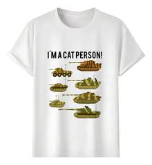 Muscle Freaks Tank Cat Military Style Army T-Shirt - 白色 - 查看 6