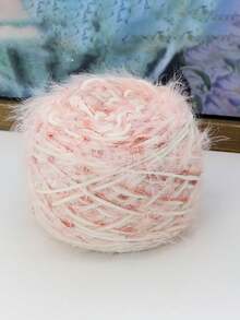 1pc Warm Ombre Gray Feather & Sea Salt Gradient Yarn, DIY Handmade Scarf Knitting Kit, Spring Collection - A49 - View 9