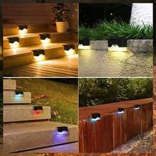 4 Solar Powered Stair Lights, LED Deck Lights Suitable For Outdoor Fence, Yard, Stairs And Garden Railing, Solar Powered - Type a - View 6