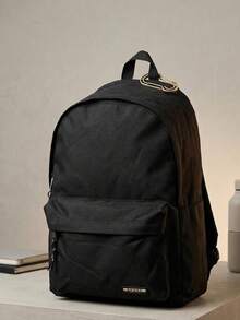 Diseño simple y popular, directa del fabricante, mochila, mochila escolar - Negro - Ver 1