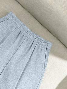 1 chiếc quần short ống đứng thoải mái, đa năng, dễ thương cho bé trai, thích hợp cho hoạt động ngoài trời, mùa hè. - Màu Xám nhạt - Xem 3
