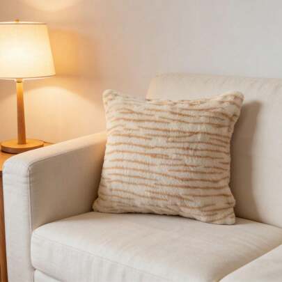 1/2 chiếc vỏ gối nhung in hình hổ cổ điển, dùng cho phòng khách/phòng ngủ, không bao gồm ruột gối.