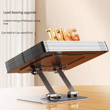 New Tablet Stand, Desktop Live Streaming Phone Holder With 360° Rotating Base, Metal Design, Compatible With Multiple Tablets And Phones, Multi-Angle Adjustable Design, Suitable For Office, Watching Videos, Learning And More - View 9