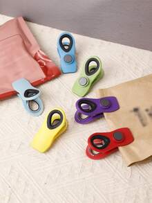 10pcs Colorful Magnetic Sealing Clips, Refrigerator Clips Food Sealing Clips, 7.2*3.3cm Snack Bag Sealer, Kitchen Storage Organizer, Magnetic Bag Clips, Multipurpose Clips For Dorm & Office, Airtight Seal, Versatile Clips For Fridge, Cabinet & More - random color-10pcs - View 9