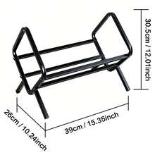Metal Design Multifunctional Vinyl Record Display Rack, Can Hold 80-100 LP Records, Heavy-Duty Storage Rack For Vinyl Record Albums, Suitable For Any Music Room, Easy Assembly, High-End Design Vinyl Record Album Organizer, Also Can Be Used For Magazines, Books, Documents And Album Storage - Black - View 4