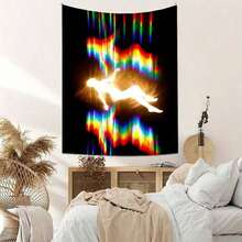 1pc Abstract Art Velvet Tapestry, Sexy Female Art Hanging Cloth, Falling Parallel World Art Image Wall Backdrop Cloth Tapestry Suitable For Living Room Office Bedroom Home Decoration Gifts Birthday Graduation (With Hook) - Tapestries, Wall Tapestry, Aesthetic Tapestry, Bohemian Tapestry, Mandala Tapestry, Cool Wall Hanging, Room Decor Tapestry, Hippie Tapestry, Boho Decor, Easy To Hang Art, Tapestry For Bedroom, Wall Deocr, Backdrop, Arch Backdrop, Flags For Bedroom - 多色的 - 查看 2