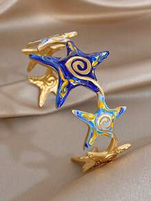 Bộ vòng tay mạ vàng 18K kiểu Bohemian hình sao biển, vỏ sò, đại dương, trang sức thép không gỉ, dành cho nữ, trang sức mùa hè phong cách Bohemian bãi biển, mùa nghỉ mát, quà tặng cho mẹ, thích hợp cho các buổi tiệc tùng, hẹn hò, đám cưới, lễ tình nhân, kỷ niệm, lễ hội âm nhạc, Giáng sinh, ngày lễ Phục sinh. - Nhiều màu - Xem 12