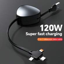 3-In-1 Retractable Multi-Purpose Charging Cable&Car Charging Cable, Built-In Hidden Phone Stand, Car Charger, With 3 Port- Universal Compatible With Mainstream Brands Such As /APPLE, Tablets And Laptops - MFI Certified, Cable For Superior Durability - Multicolor - View 10