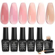 Beetles Nude Gel Nail Polish Set - 6 Colors Nude Pink Brown Neutral Jelly Gel Polish Kit - Drunken Rose - View 7