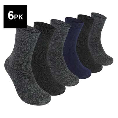 Sock Snob Sock Snob - 6 Pack Boys Value Boot Socks | Outdoor Warm Hiking Socks Ideal For Wellies