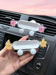 Giá đỡ điện thoại hình rùa dễ thương cho ô tô, giá đỡ điện thoại gắn khe gió hình rùa trong suốt, giá đỡ định vị. - con rùa - Xem 1