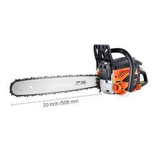 62 Cc Gas Chainsaw 20 Inch Gas Powered Chainsaw 3.8 HP Power Chain Saw With Non-Slip Handle Gas-Powered Chainsaws With Dual Fuel Tanks For Wood Cutting Tree Trimming And Land Clearing - 20吋-62毫升 - 查看 9