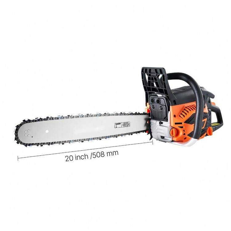 62 Cc Gas Chainsaw 20 Inch Gas Powered Chainsaw 3.8 HP Power Chain Saw With Non-Slip Handle Gas-Powered Chainsaws With Dual Fuel Tanks For Wood Cutting Tree Trimming And Land Clearing - 20吋-62毫升 - 查看 9