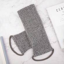 2pcs Exfoliating Bath Towel And Glove Set - Powerful Mud Removal Tool, Scrubber For Deep Cleansing, Exfoliating Bath Glove - A - View 3