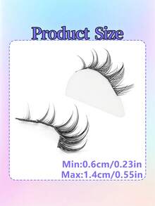 96 chiếc lông mi giả hình tai mèo hoang dã, lông mi giả tai mèo đen gradient tự nhiên, dạng phân đoạn, kiểu mắt mèo hoạt hình 3 trong 1, kích thước 6-14mm. - Xem 8