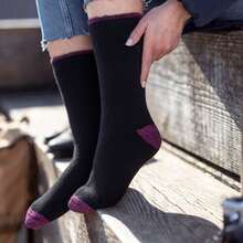 Heat Holders Heat Holders - Ladies Patterned Warm Winter Striped Twist Thermal Socks - Berry (Provence) - View 4