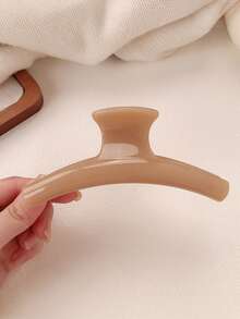 3pcs Set Elegant High-End Shallow Coffee, Dark Coffee, Khaki Large Hair Clips, Fashion Hair Claw Hair Accessories, Versatile, Elegant Minimalist, Suitable For Daily, Casual, Party, Beach, Vacation, Hairstyling, Face/Hair Washing, Makeup, Clothing Accessories, Spring/Summer/Autumn/Winter,Holiday,Travel Summer Beach Claw Clips - Multicolor - View 4