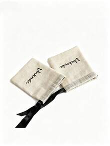 DIY Drawstring Pouch Custom Canvas Bag Off-White Storage Pouch Shrink Cotton Linen Bag - Multicolor - View 2