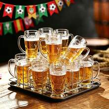 1個約18.6盎司玻璃紅酒杯生啤酒杯，杯身採足球造型設計，完美呼應2026年世界盃主題，可盛裝啤酒、酒精飲料、水、調茶、果汁等飲品，非常適合觀看世界盃賽事、慶祝勝利及世界盃派對聚會 - 紅酒杯、足球、水杯、玻璃杯、啤酒杯 - 可選1個杯刷用於清潔 - 查看 6