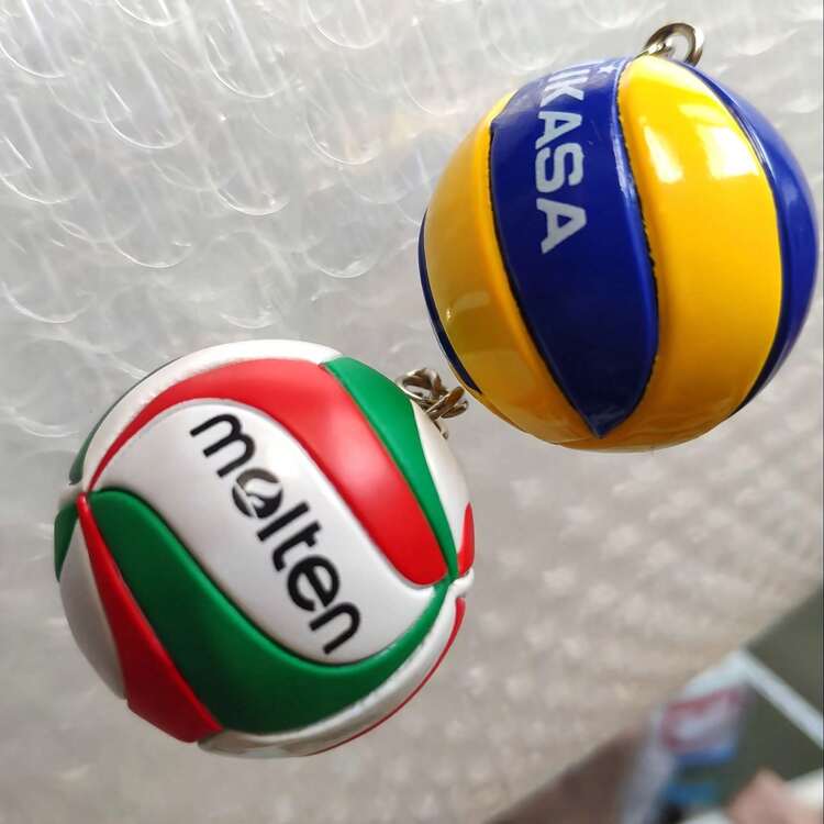 1 móc khóa bóng chuyền mini MIKASA, mặt dây chuyền hình quả bóng 3.8CM, phụ kiện PVC, giải thưởng cuộc thi, quà tặng doanh nghiệp - Xem 9