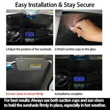 ZFun Cute Cat Driving Car Front Windshield Sun ShadeAuto Sunshade For Car Truck SUV - Blocks Uv Rays Sun Visor Protector 51" X 27.5"Inch Upgrade Hardened1 - 樣式 6 - 查看 4