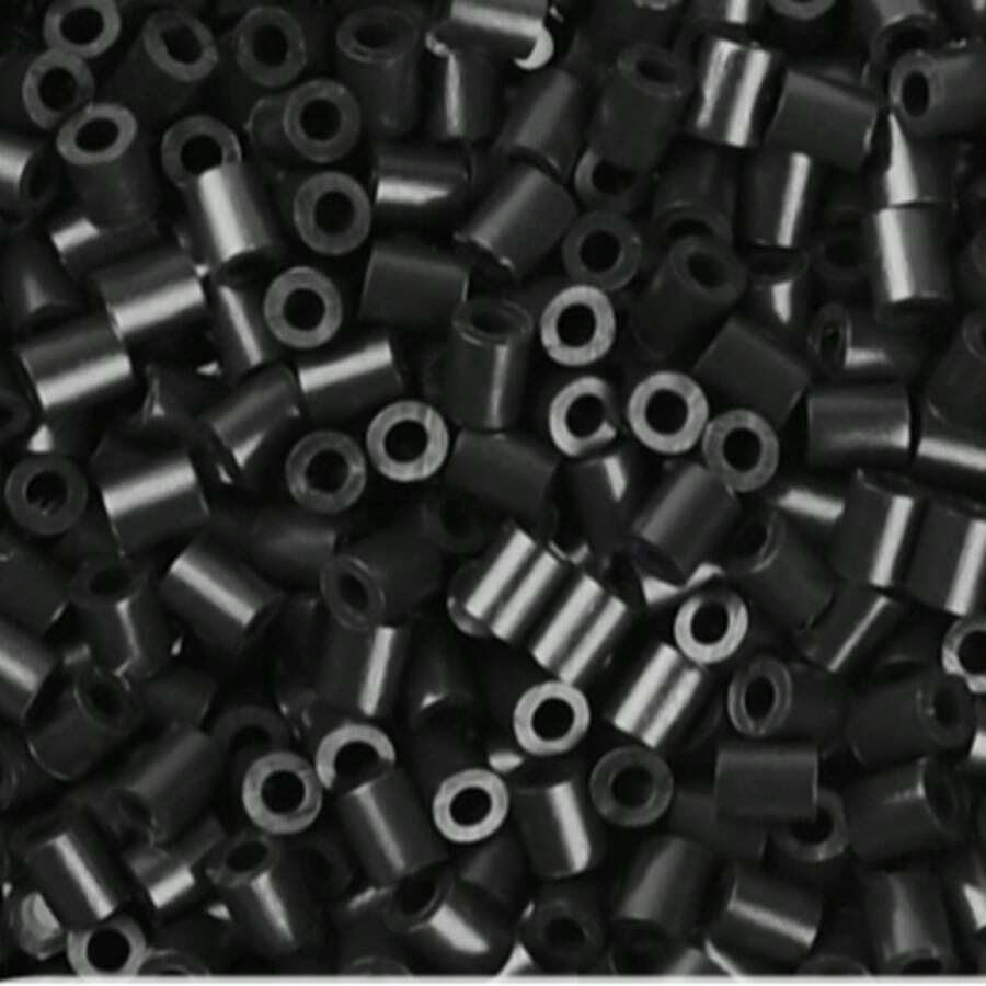 1000顆/包 2.6mm 熔融珠創意小孔珠補充包,手工像素藝術 DIY 拼圖 3D 拼圖 DIY 熨燙珠手工藝,製作需專業工具 - 黑色 - 查看 1