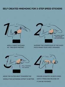 4 piezas de sujetadores invisibles con forma de mango - Sujetador sin tirantes de silicona con efecto push-up para vestidos sin espalda, almohadillas adhesivas transpirables y reutilizables para levantar el busto, amigables con la piel para mujeres - Multicolor - Ver 11