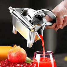 1pc Stainless Steel & Plastic Manual Lemon Juicer, Easy Squeeze Design, Suitable For Extracting Lemon & Orange Juice, Kitchen Tool - Silver - View 13