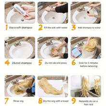 Highlight Black And White Deep Wave Lace Front Wigs Human Hair 200% Density 13x4 HD Lace Frontal Wigs Curly Human Hair Highlight Glueless Wig For Women Pre Plucked With Natural Hairline Can Be Permed & Dyed - 黑白高光 - 查看 9