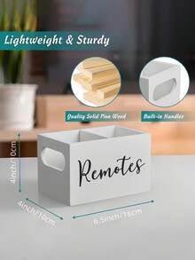 Dual Slot Remote Control Storage Box, Multi-Compartment Organizer Box Suitable For Storing Remote Controls, Cosmetics, And Stationery. Wooden Remote Control Storage Box Can Be Placed On Bedside Tables, Living Rooms, Offices, Home Decor, Bathrooms, Rooms, And Kitchen Storage Containers - Multicolor - View 12
