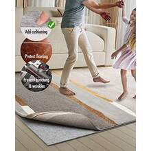 Agarre antideslizante para alfombra 1 x 12 pies 1/4 pulgadas de fieltro extra grueso para alfombras de área y suelos de madera dura acolchado antideslizante superacolchado - 2,6 x 12 pies - Ver 3