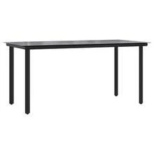 vidaXL Juegos de mesa y sillas para exteriores - Negro - Ver 7