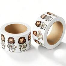 250pcs Cartoon Jesus Stickers, Multifunctional Stickers, Decorative Stickers, DIY Stickers, Cartoon Journal, Decorative Sealing Stickers - Multicolor - View 1