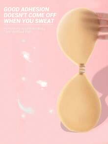 2 Pairs Women's Adhesive Silicone Invisible Push-Up Strapless Bras | Instant Breast Lift, Suitable For Backless Evening Gowns And Special Occasions - 彩色 - 查看 5