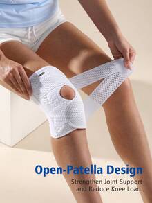 Đai bảo vệ đầu gối unisex - Thiết kế hở xương bánh chè, thoáng khí, thích hợp cho chạy bộ, tập gym và sử dụng hàng ngày tại nhà. - Nẹp đầu gối sụn chêm - Xem 3