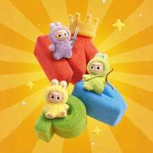 POP MART Labubu THE MONSTERS Heart Code Series - Vinyl Plush Pendant Box (N-Z) Labubu 4.0 Blind Box Single Blind Box - Baby Blue - View 5