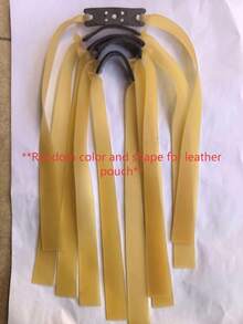 不锈钢弹弓，适用于户外狩猎和射击练习，重型狩猎弹弓，配有橡皮筋，橡皮筋颜色随机，以及颜色、形状和尺寸随机的皮革弹弓套。 - A - 查看 13