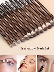 Bộ cọ trang điểm mắt chuyên nghiệp 13 món, dụng cụ trang điểm, bộ cọ trang điểm, thích hợp sử dụng hàng ngày. - Màu nâu Sô-cô-la - Xem 4