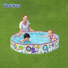 Bestway 55029 60*10英寸/152厘米*25厘米 后院游泳池、便携式浴缸、趣味戏水池、戏水池、充气泳池 - 青碧色 - 查看 2