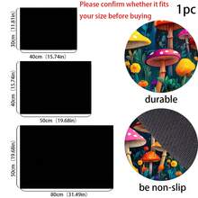 1pc Dream Mushroom Forest Style Theme, Dish Rack Drying Mat, Bar Water Absorption Mat, Desktop Protective Heat Insulation Mat, Kitchen Table Counter Dining Room Decoration Supplies, Suitable For Coffee Machine Mat, Washing Machine Mat, Microwave Oven Mat. - Multicolor - View 12