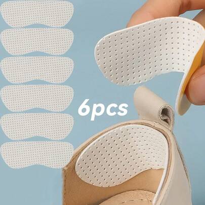 6pcs Soft & Breathable Heel Pads: Non-Slip, Shock-Absorbing Insoles For High Heels And Sneakers - Odorless, Sturdy Shape, Suitable For Heel Protection