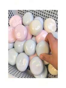 Moldable "Ice Skin" Mochi Ball: A Soft, Sticky Mochi-Like Texture Pressure Relief Toy With A Slow Rebound Feel. Made Of TPR Material To Simulate The Texture Of "Ice Skin" Mooncakes. These Adorable Dessert-Themed Stress Relief Balls Are Great As Office Desk Decor, Travel Essentials, And Birthday Or Party Gifts. - Multicolor - View 7