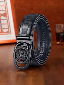 男士自动扣皮带，虎头时尚设计，休闲商务皮带，适合派对、送礼、父亲节、情人节、夏季、校园休闲、商务、送给男友/丈夫/父亲等场合 - 彩色 - 查看 8