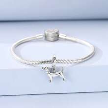 1 pieza Colgante de hebilla universal de color plateado con diseño vintage de raza de perro, colección de animales, accesorio ideal para hacer joyas DIY, opción ideal como regalo de cumpleaños para mujeres - Accesorios de joyería diaria - Oro o plata - Ver 8