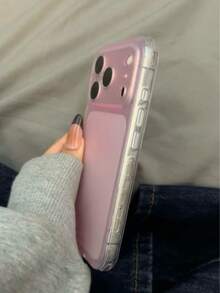 透明柔粉色磨砂哑光手机壳，适用于 17/17 Pro Max，全包覆式保护套，兼容 14/15 Pro/16 Pro Max，防摔 - 粉色 - 查看 7