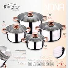 San Ignacio - TOP KITCHEN Cookware: 8-Piece Stainless Steel Cookware Set Suitable For Induction - Gray 1 - View 6