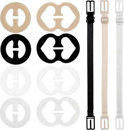 11 Pcs Bra Strap Clips,Racerback Bra Clips, Slipping Anti-Slip Buckles Conceal